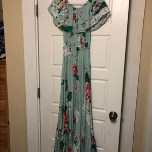 Robin’s egg blue maxi dress